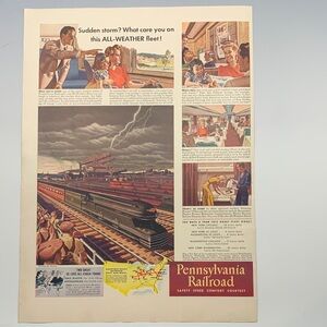 Vintage Life Magazine August 11, 1941 Pennsylvania Railroad Advertisement